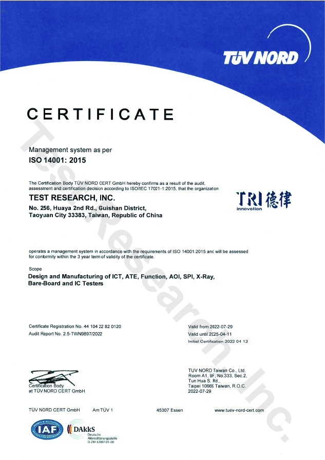 Test and Inspection Systems for the Electronics Industry TRI